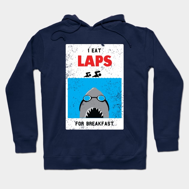 shark swimmer eats laps for breakfast Hoodie by atomguy